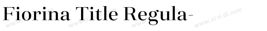 Fiorina Title Regula字体转换